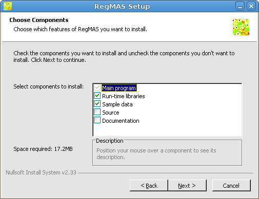 Image installer_componetSelection